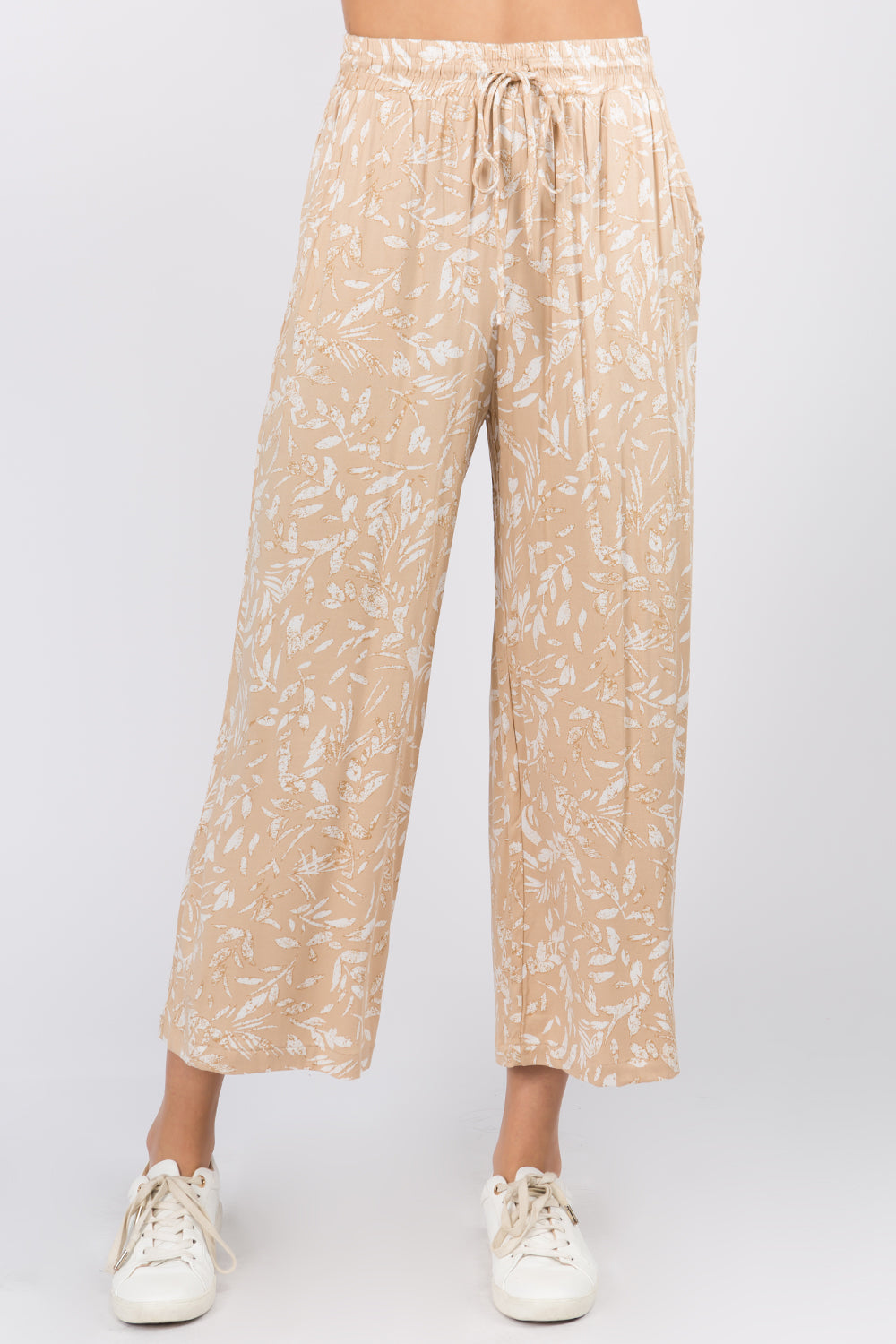 Leaf Print Pullover Pants - Whiteroom+Cactus