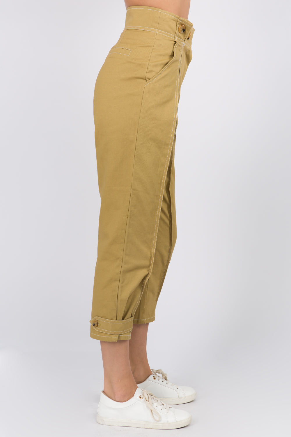 Stitch Detail Pleated Pants - Whiteroom+Cactus