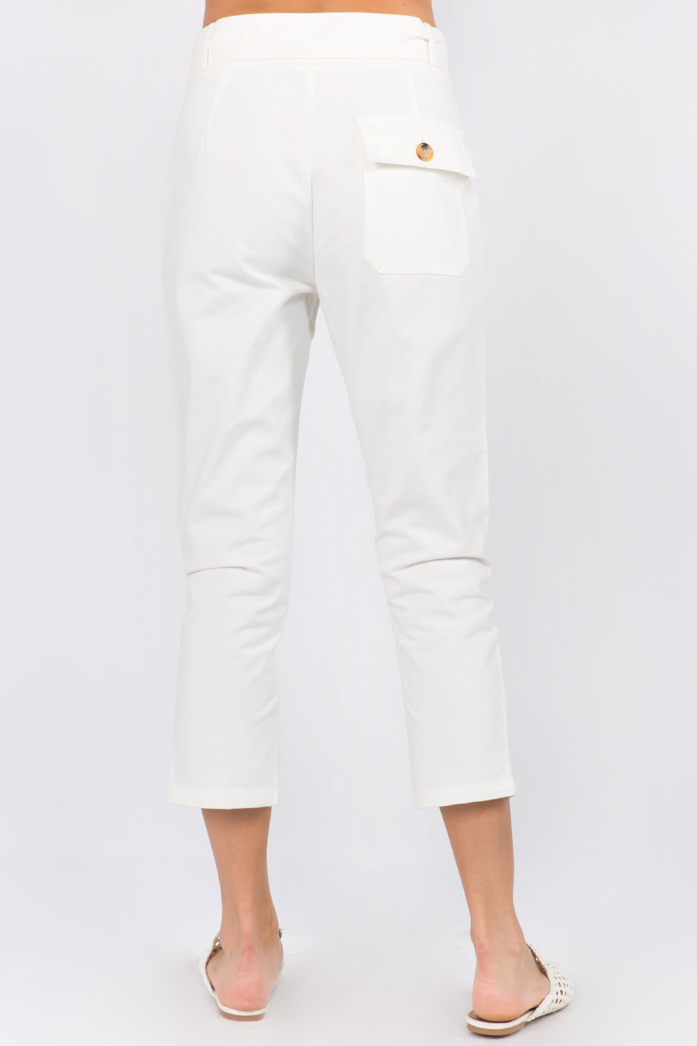 Cotton Tie Waist Trousers - Whiteroom+Cactus