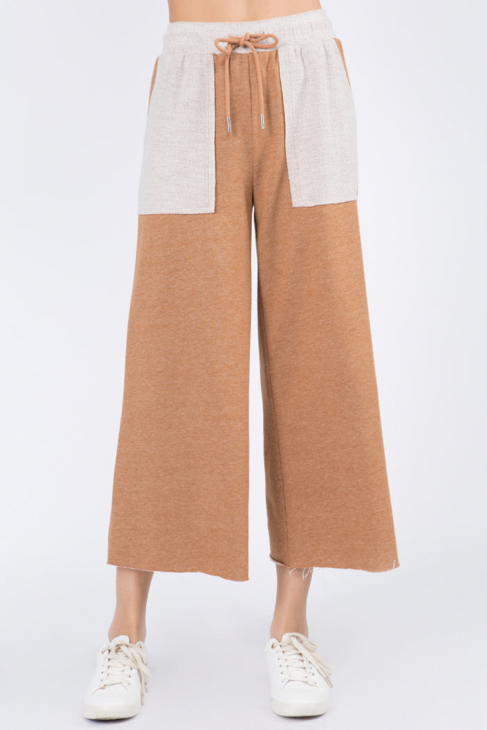Contrast Pocket Detailed Elastic Pants - Whiteroom+Cactus