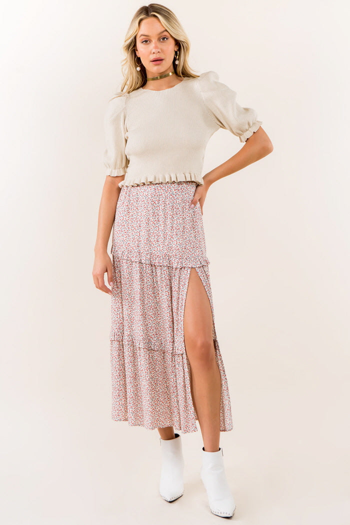 Tie Back Detail Balloon Sleeves Sweater
