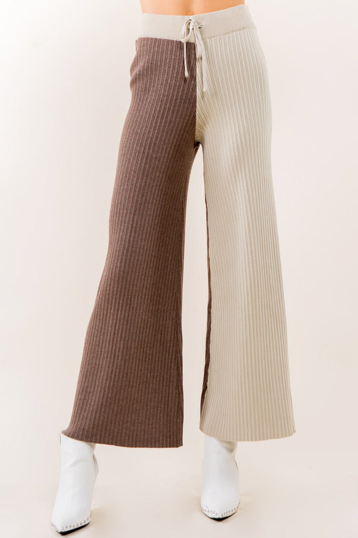 Color Block Sweater Pants
