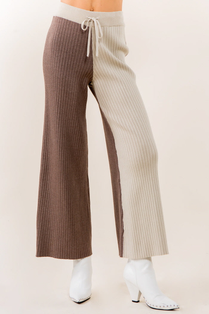 Color Block Sweater Pants