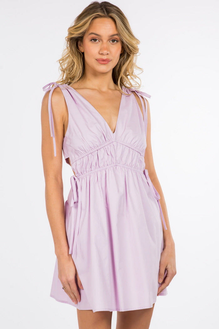 Poplin Side Cut Out Dress