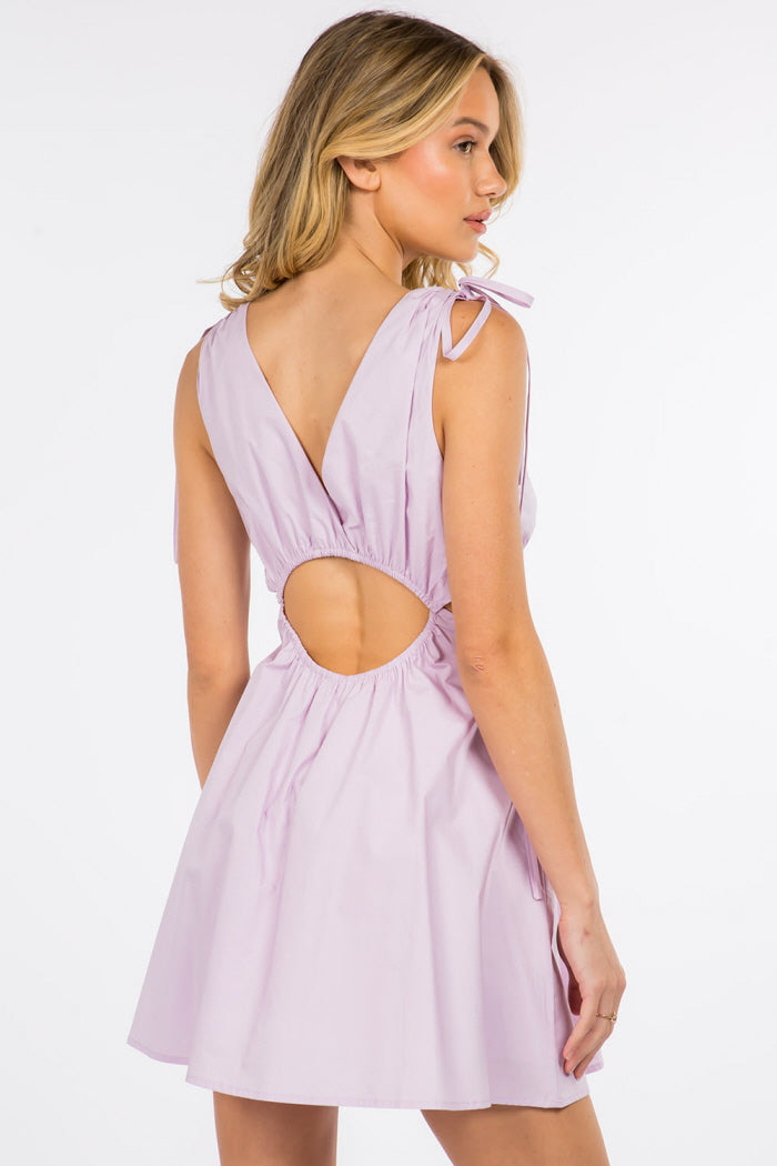 Poplin Side Cut Out Dress