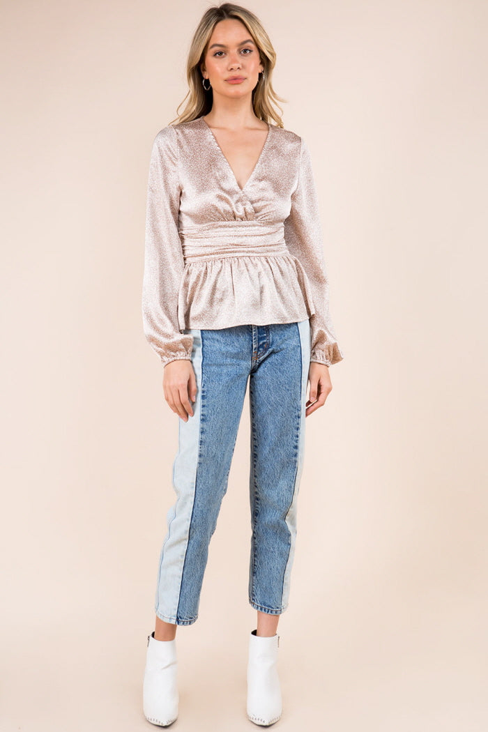 Satin Tie Back Blouse