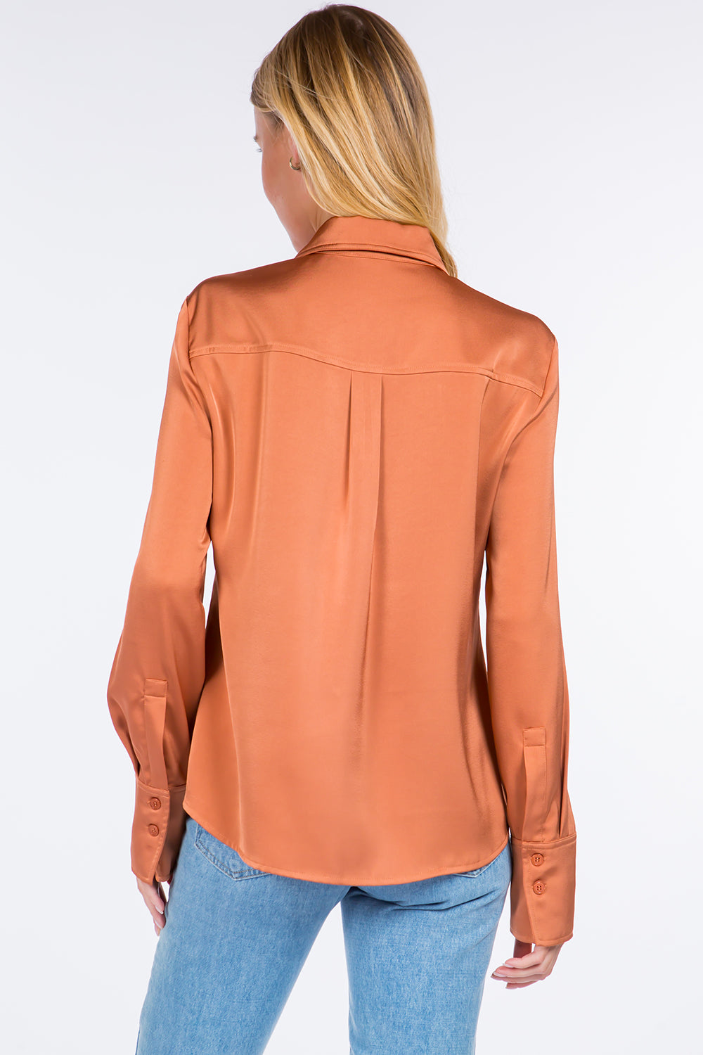 Satin Button Down Shirt