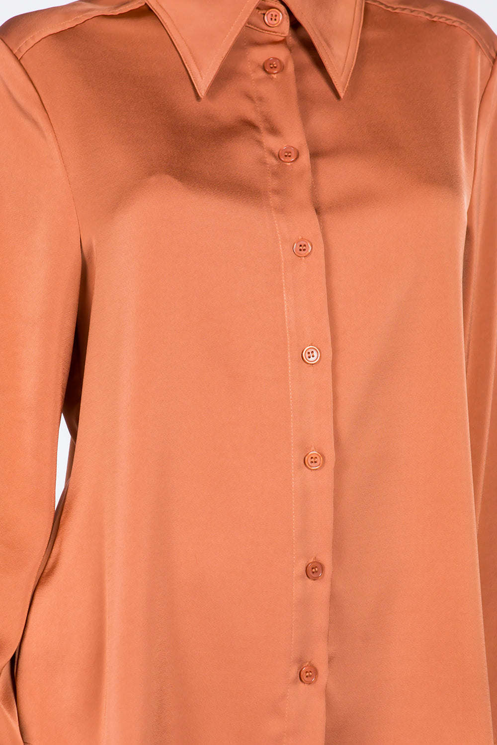 Satin Button Down Shirt