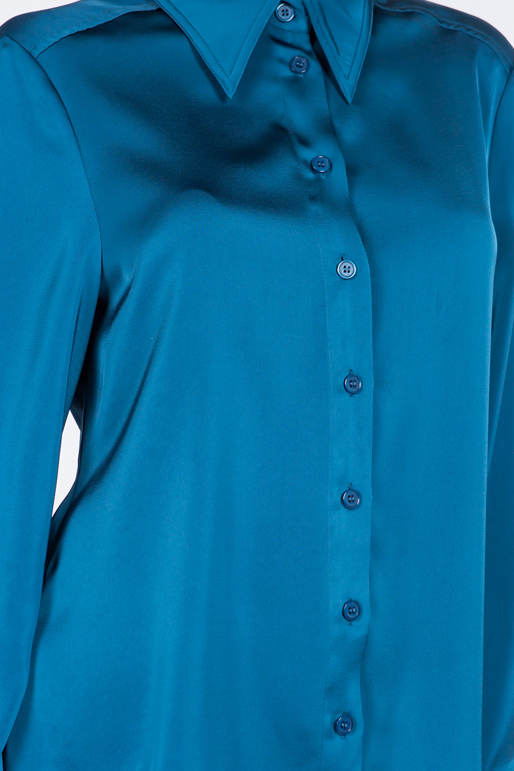 Satin Button Down Shirt