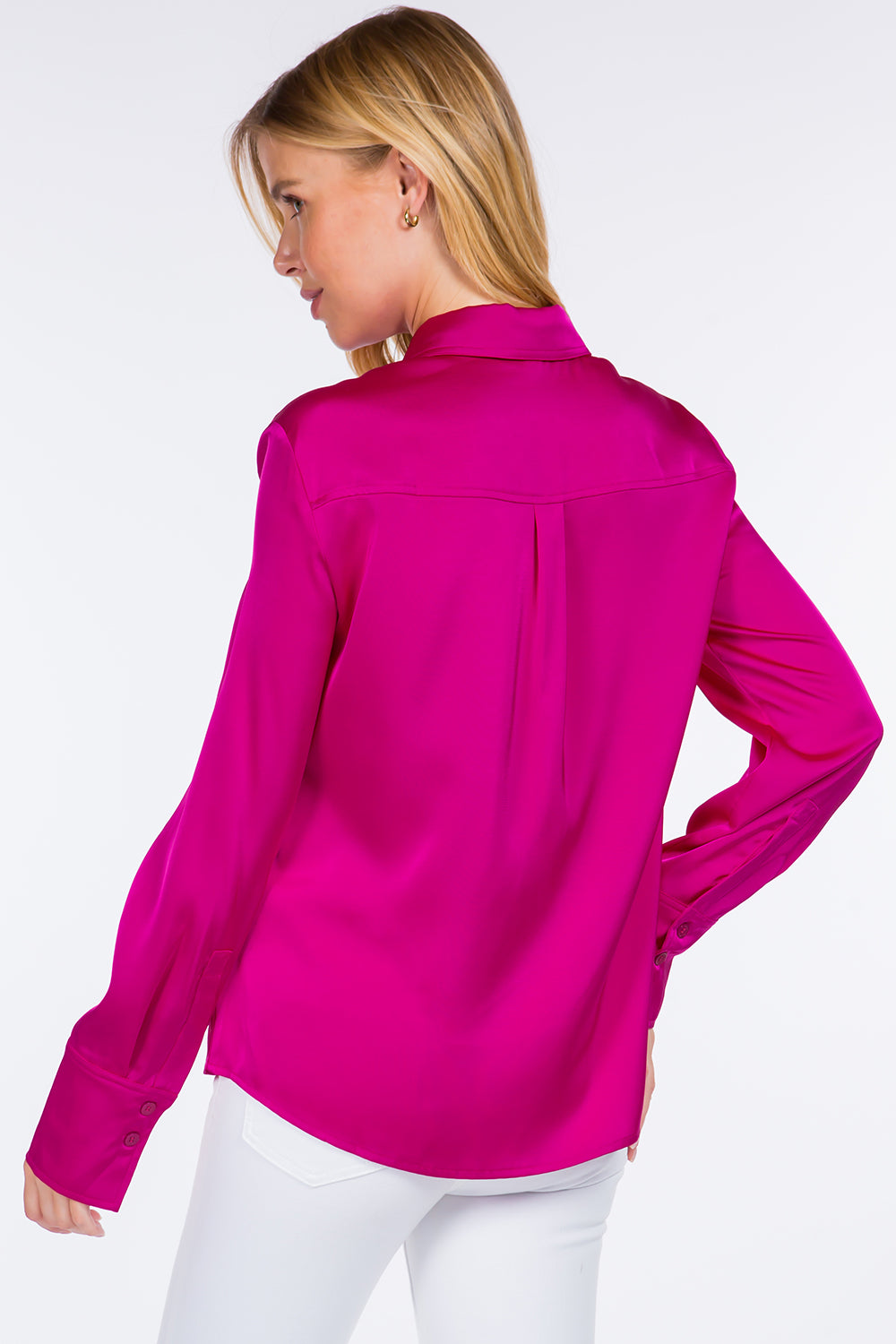 Satin Button Down Shirt