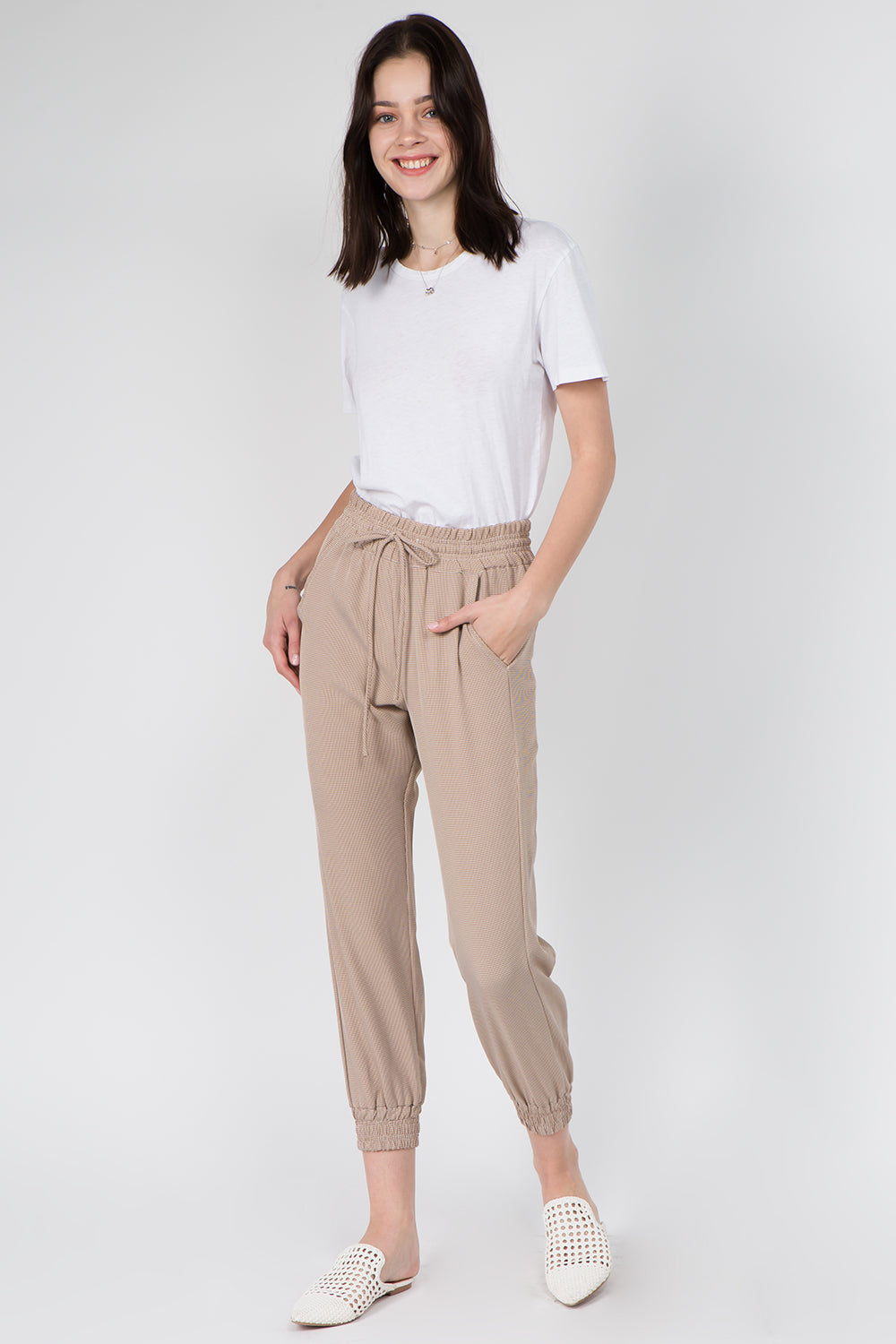 Gingham Jogger Pants - Whiteroom+Cactus