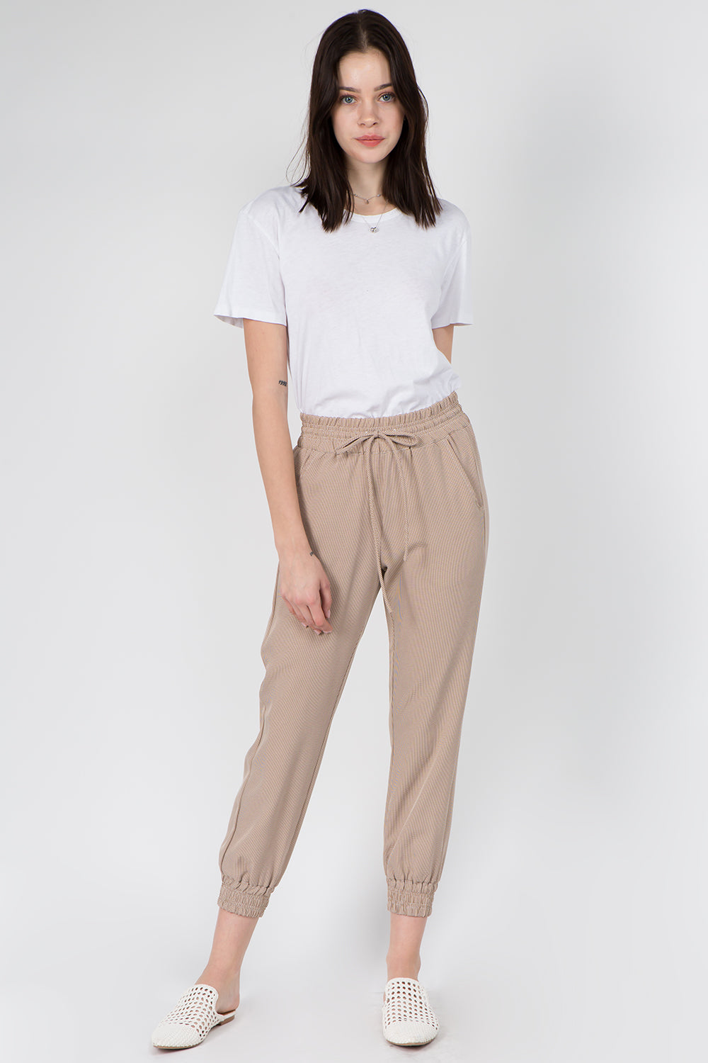 Gingham Jogger Pants - Whiteroom+Cactus