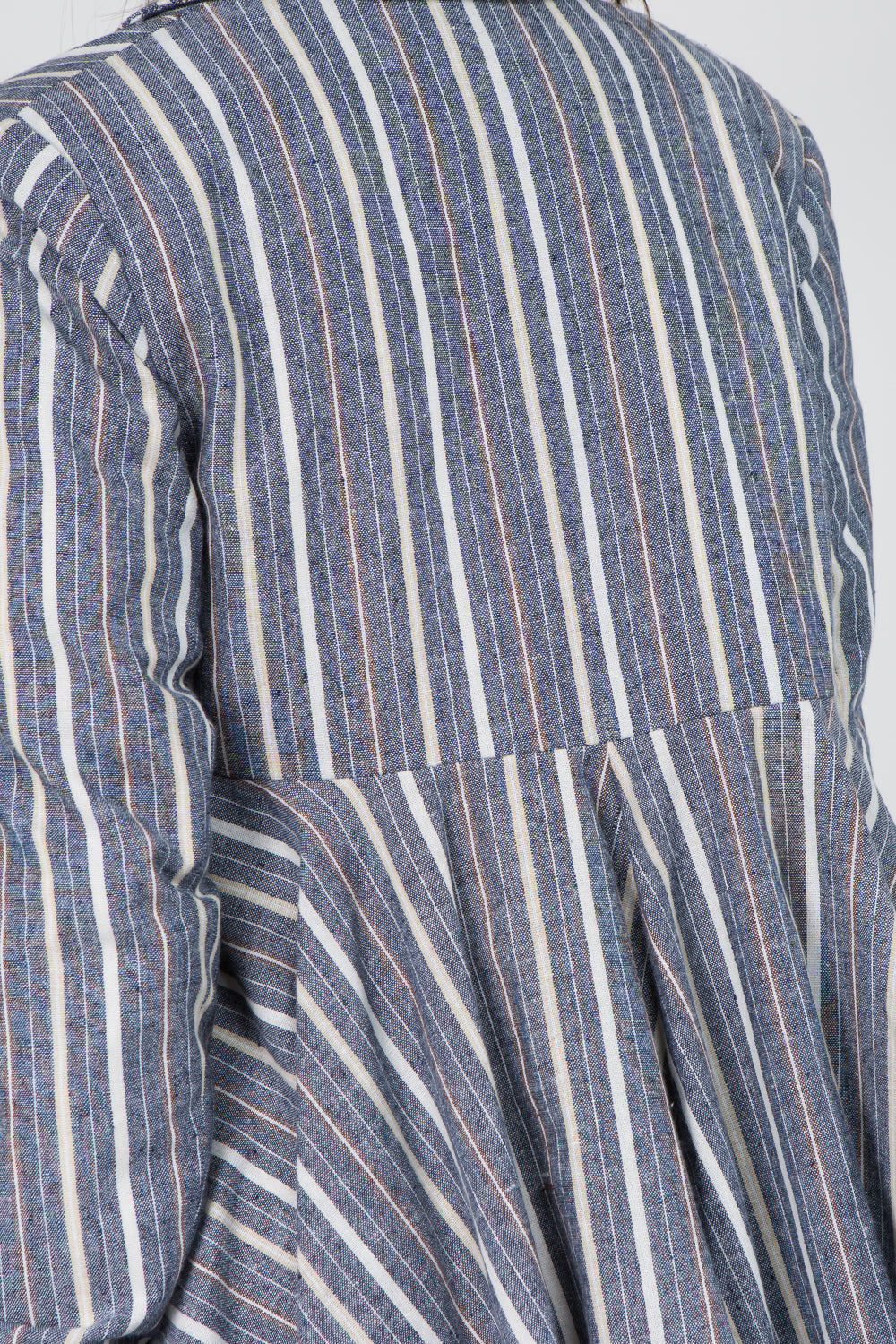 Linen Stripe Back Pleat Blazer - Whiteroom+Cactus