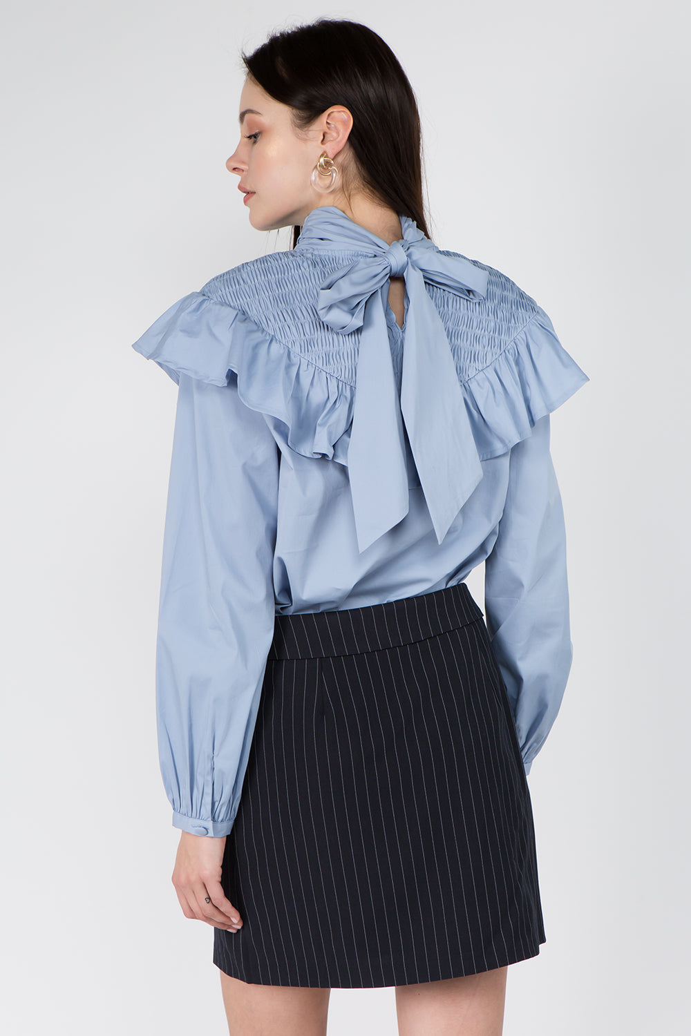 High Neck Ruffle Blouse - Whiteroom+Cactus