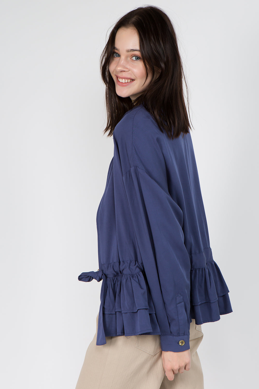 Waist Detailed Oversized Jacket - Whiteroom+Cactus