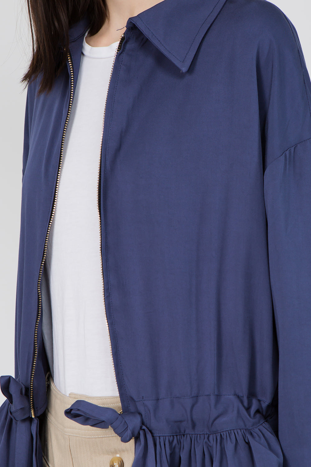 Waist Detailed Oversized Jacket - Whiteroom+Cactus