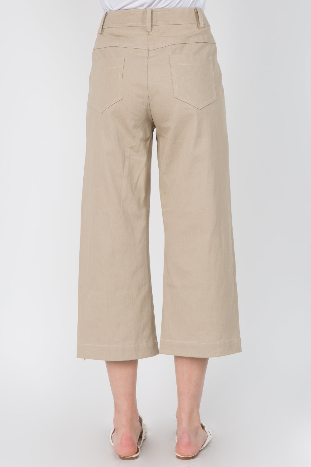 Asymmetrical Button Detail Pants - Whiteroom+Cactus