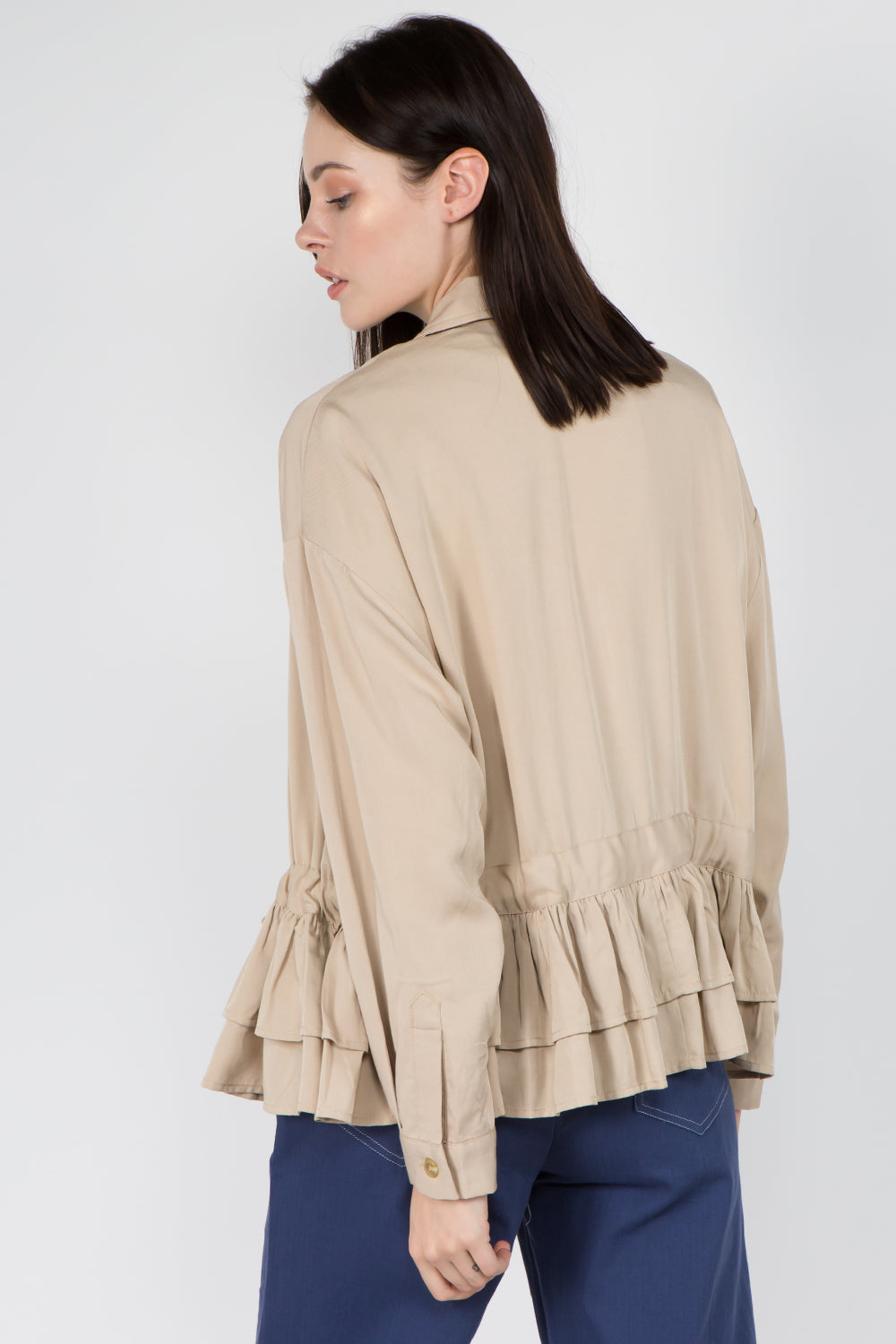 Waist Detailed Oversized Jacket - Whiteroom+Cactus
