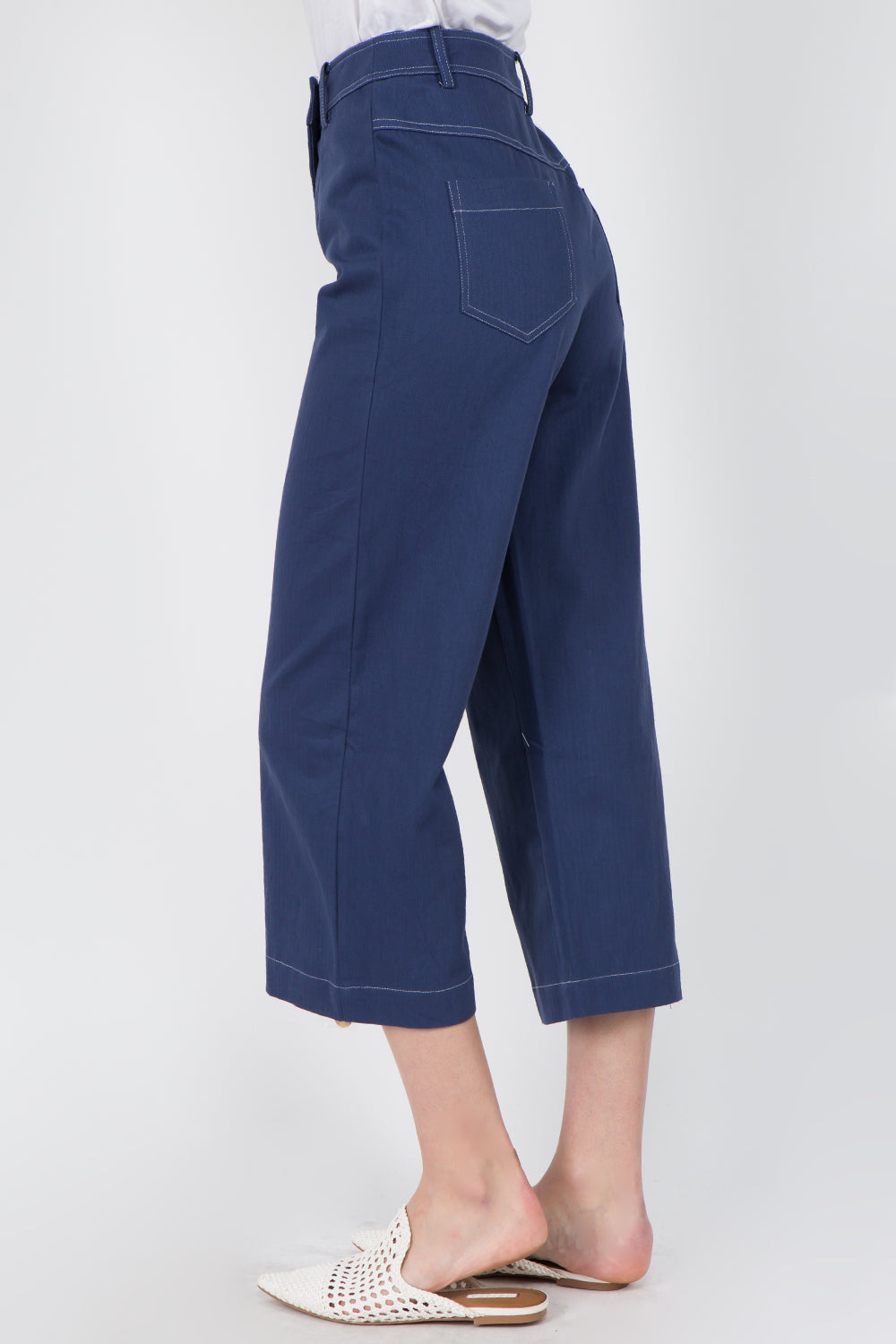 Asymmetrical Button Detail Pants - Whiteroom+Cactus