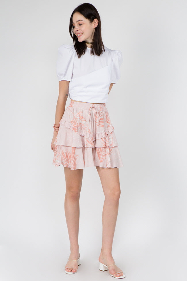 Ruffled Multi Layer Mini Skirt