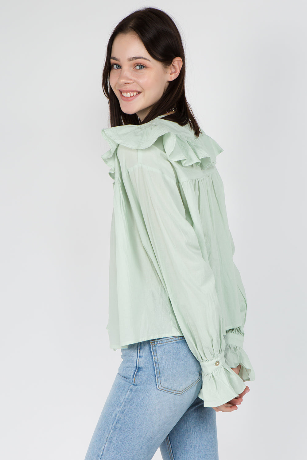 Ruffled Light Weight Blouse - Whiteroom+Cactus