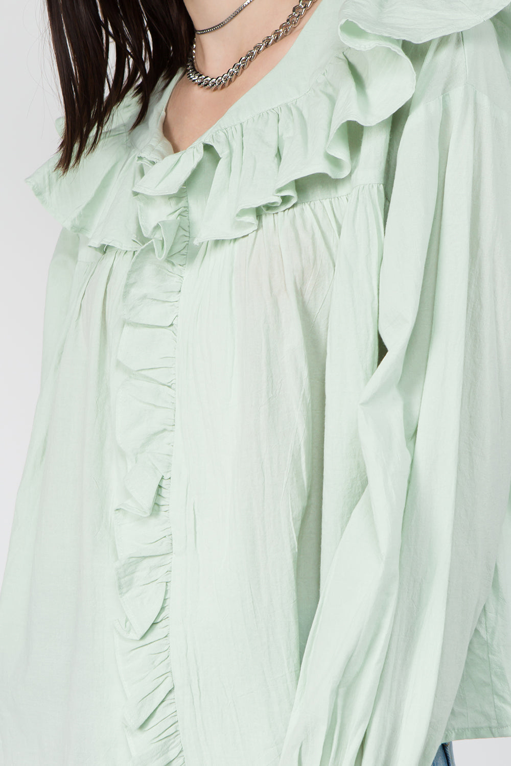 Ruffled Light Weight Blouse - Whiteroom+Cactus