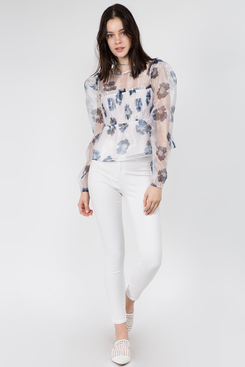 Organza Floral Blouse - Whiteroom+Cactus