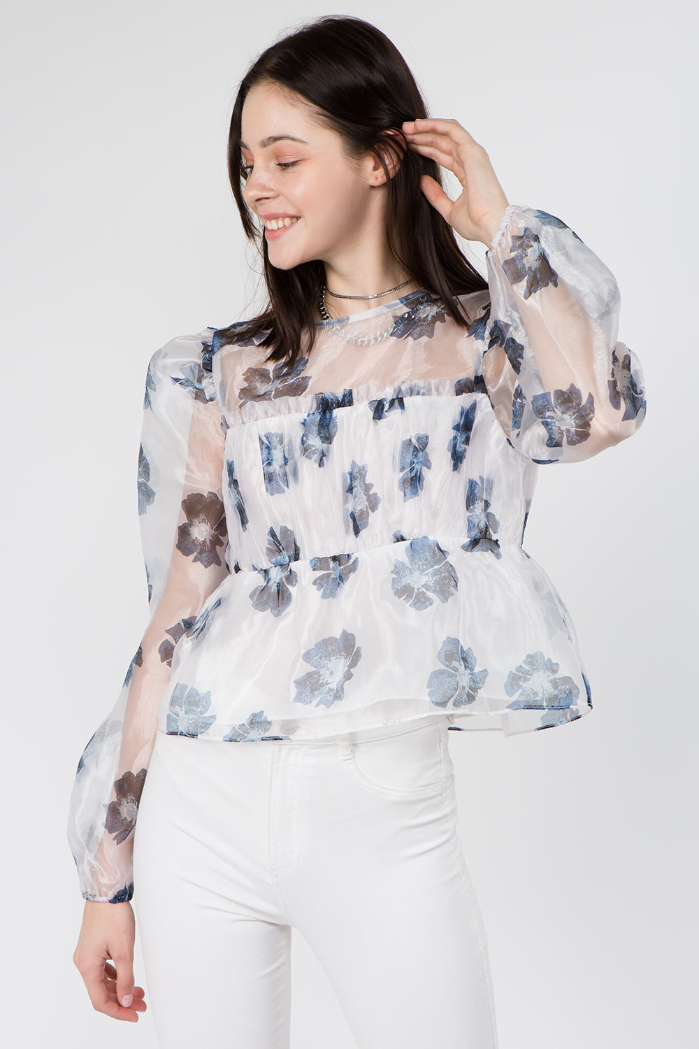 Organza Floral Blouse - Whiteroom+Cactus