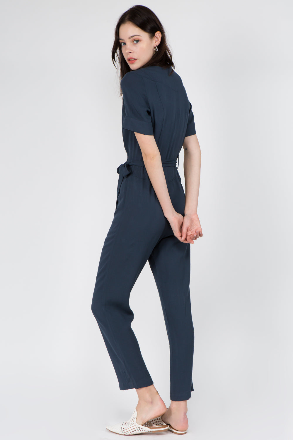 Button Down Linen Jumpsuit - Whiteroom+Cactus