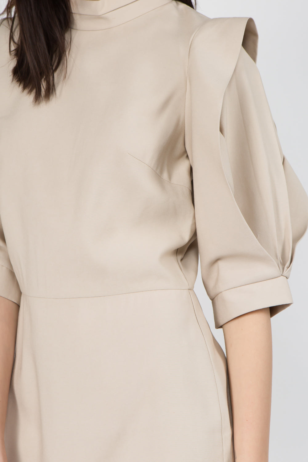 Sleeve Pleat Detail Dress - Whiteroom+Cactus