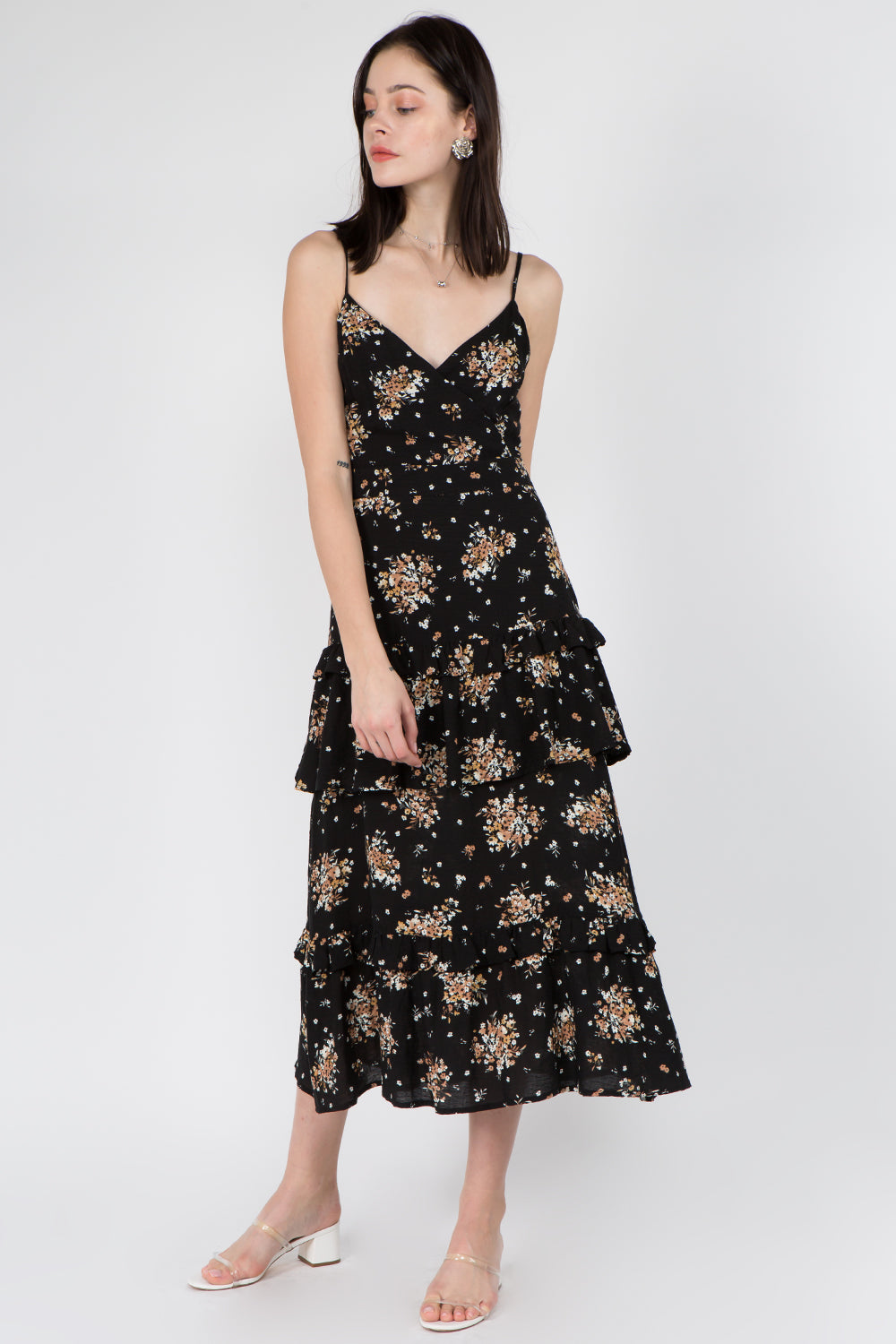 Ruffle Tiered Floral Dress - Whiteroom+Cactus