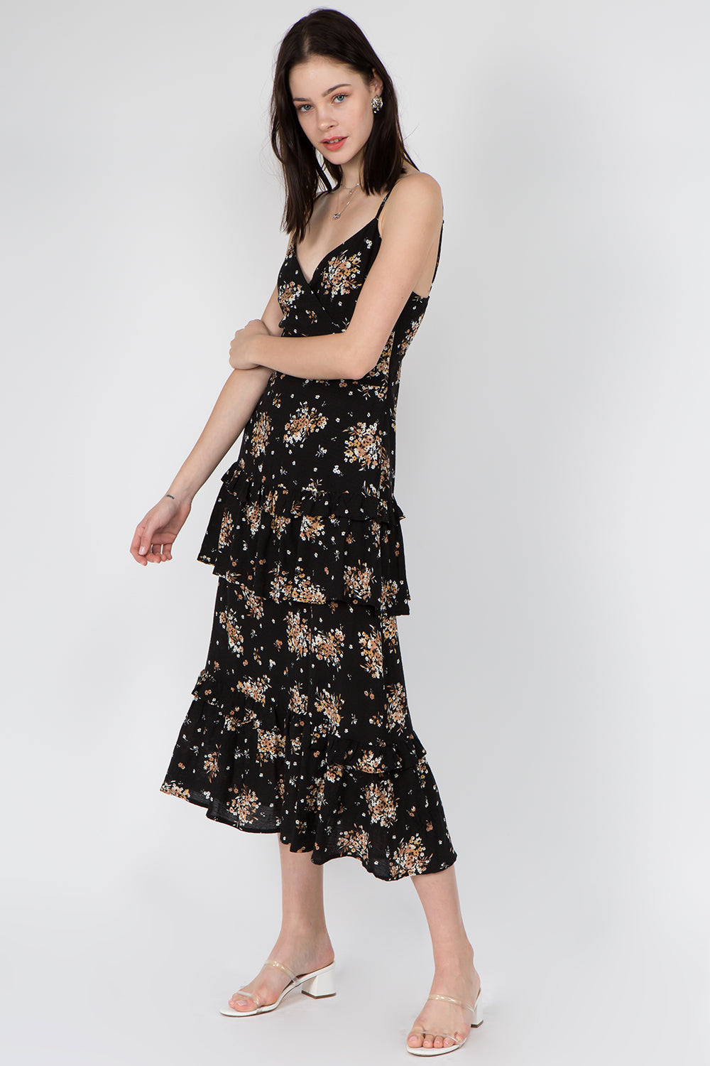 Ruffle Tiered Floral Dress - Whiteroom+Cactus