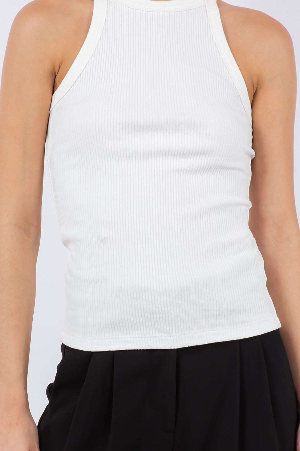 Domestic Knitted Tank Top White