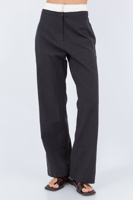 CONTRAST  TROUSERS
