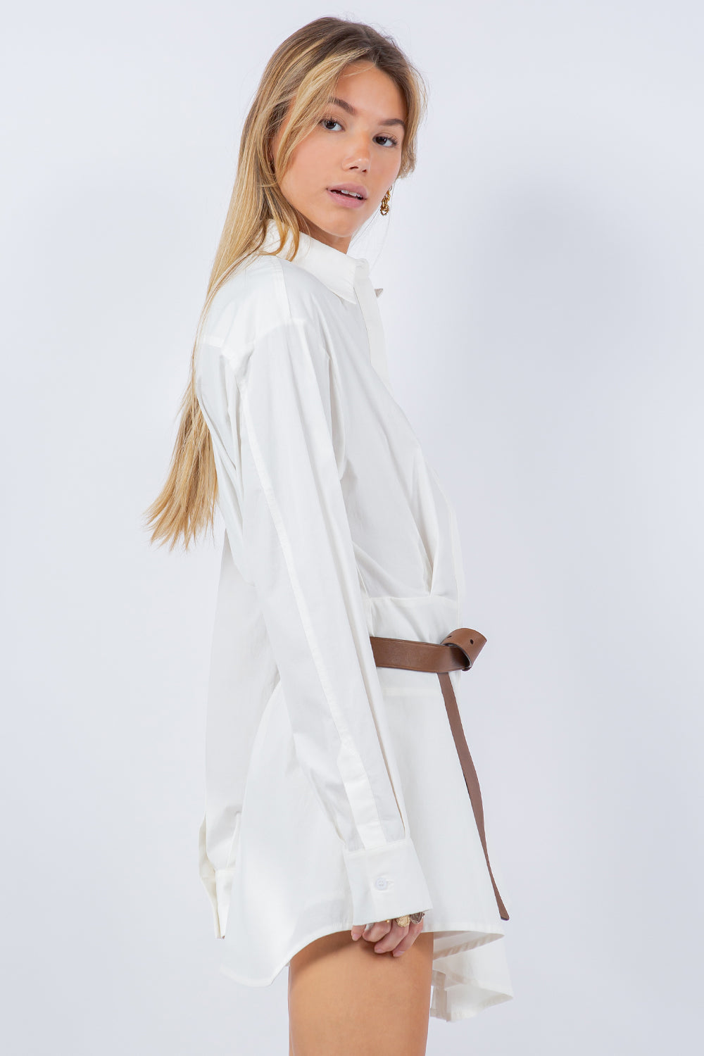 SHIRT DRESS - WHITE