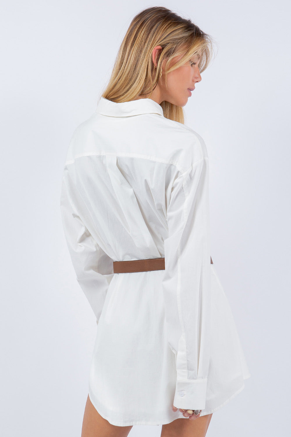 SHIRT DRESS - WHITE