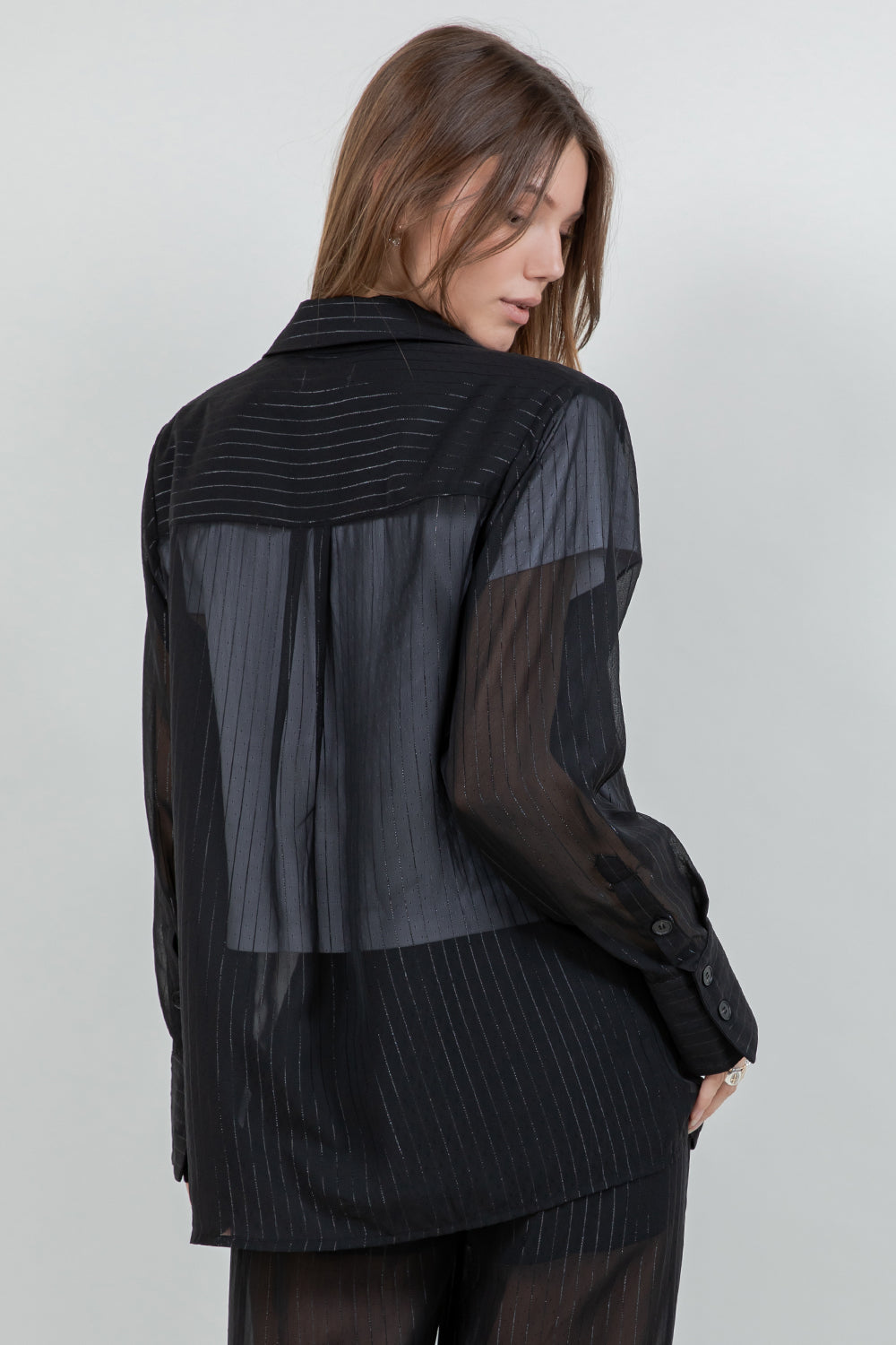 LIGHTWEIGHT LUREX ACCENT WOVEN BLAZER JACKET - Whiteroom+Cactus