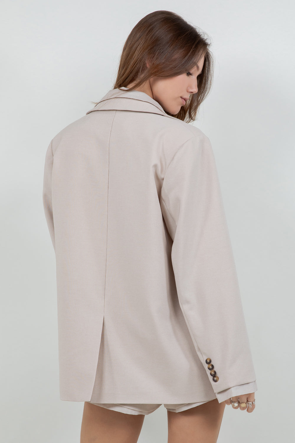 DOUBLE LAPEL WITH CONTRAST INSERT BLAZER - Whiteroom+Cactus
