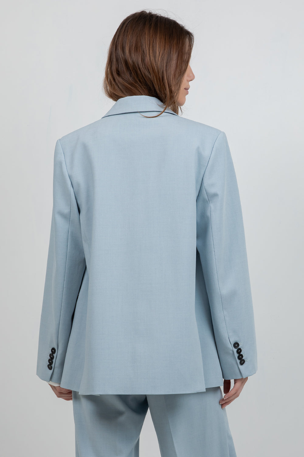 SOFT WOVEN SLIGHT OVERSIZED DOUBLE BREASTED BLAZER - Whiteroom+Cactus