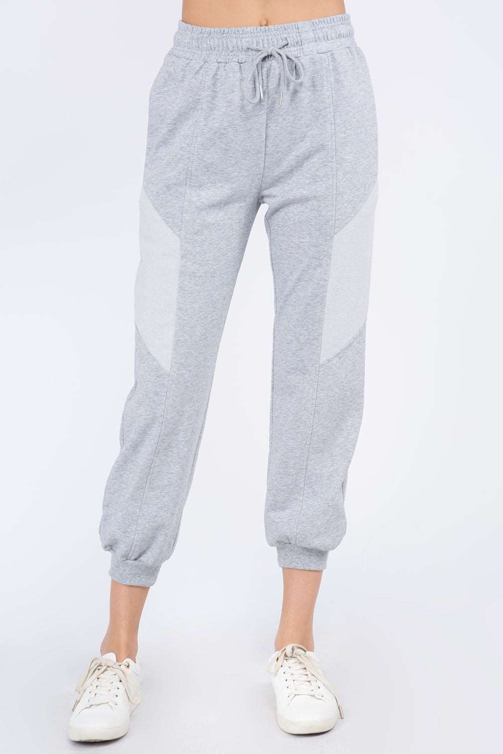 Contrast Insert Detailed Joggers - Whiteroom+Cactus