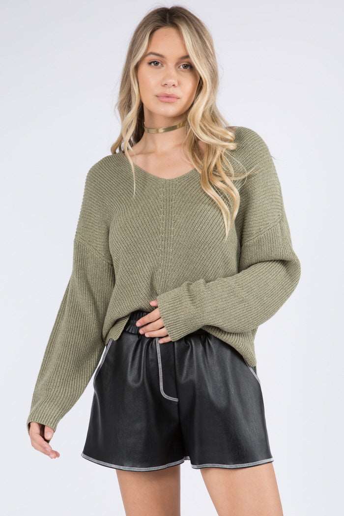 Easy & Casual V-Neck Pullover Sweater