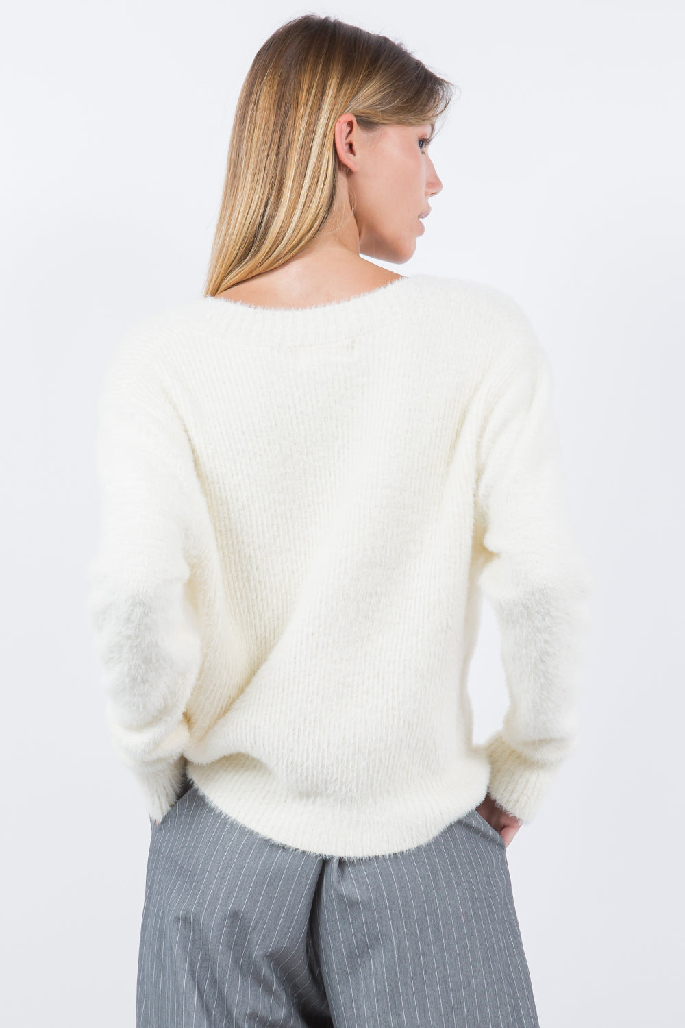 MOHAIR V NECK SWEATER TOP – Whiteroom+Cactus