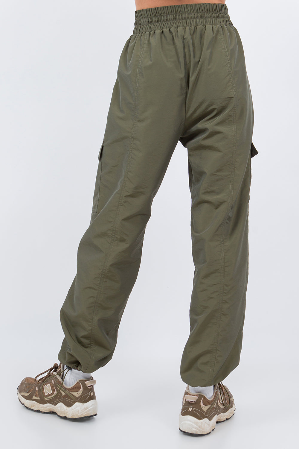 CARGO PANTS DRAWSTRING DETAIL OLIVE