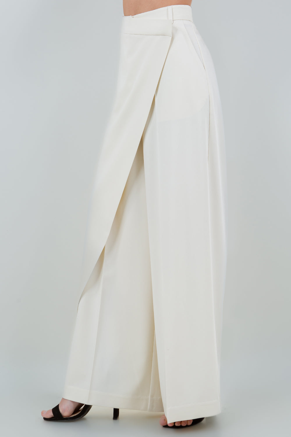 WRAP DETAIL WIDE PANTS