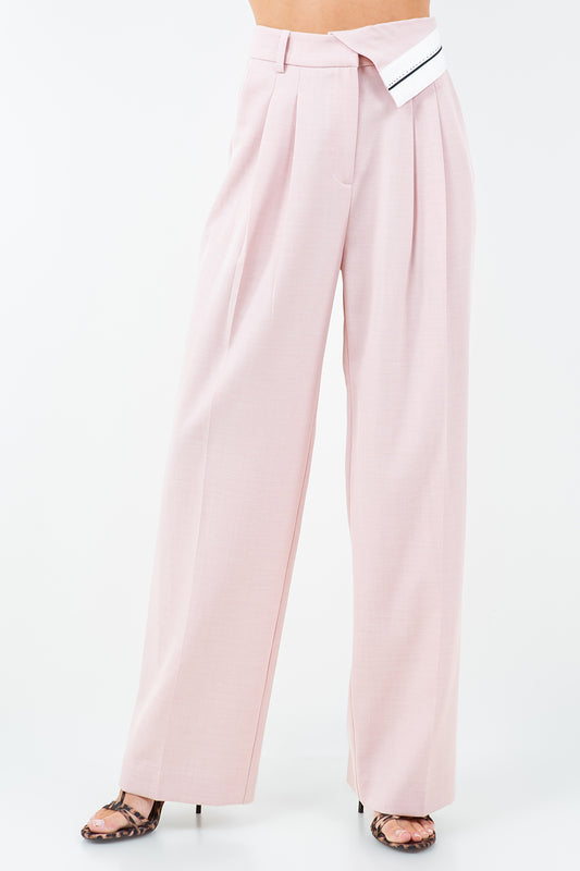 CONTRAST FLIP BAND TROUSERS