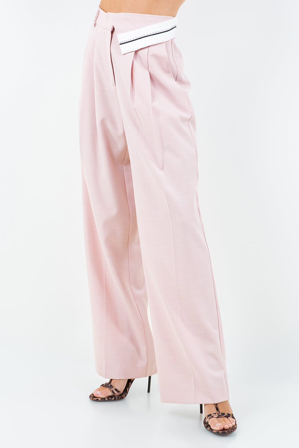 CONTRAST FLIP BAND TROUSERS