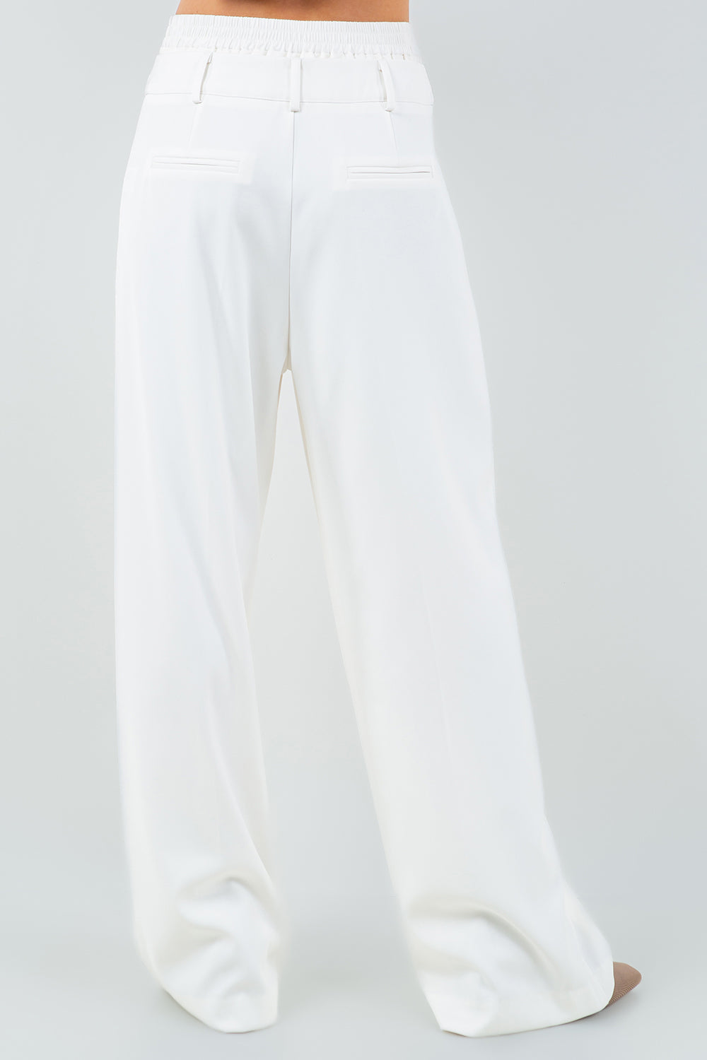 DOUBLE LAYERED BELT DETAIL PANTS