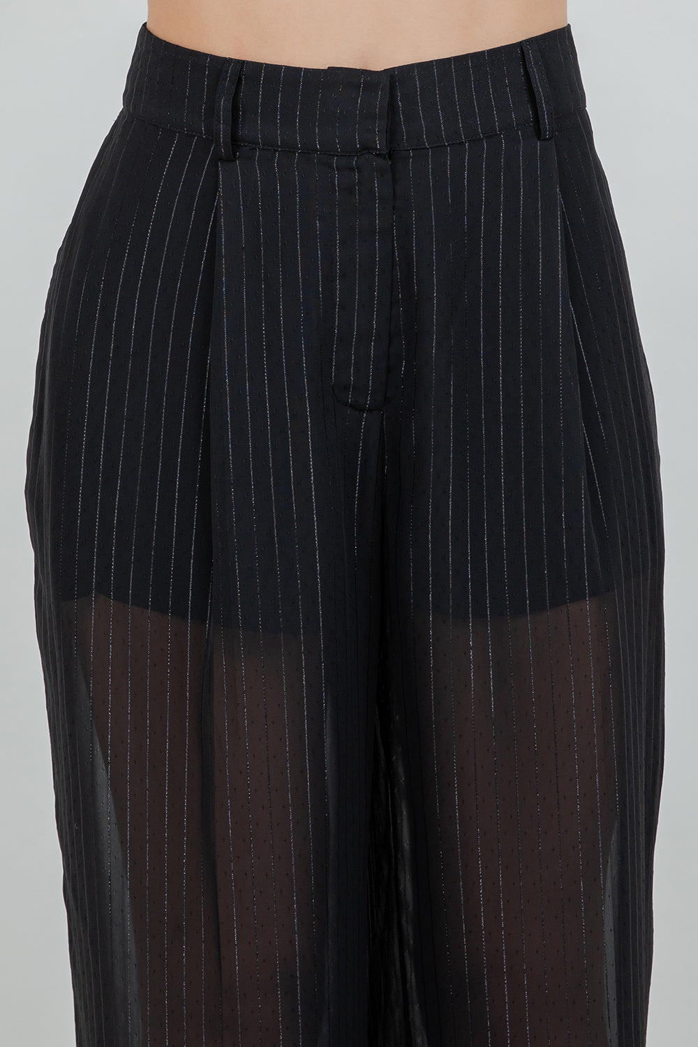 LIGHTWEIGHT LUREX ACCENT WOVEN PANTS - Whiteroom+Cactus