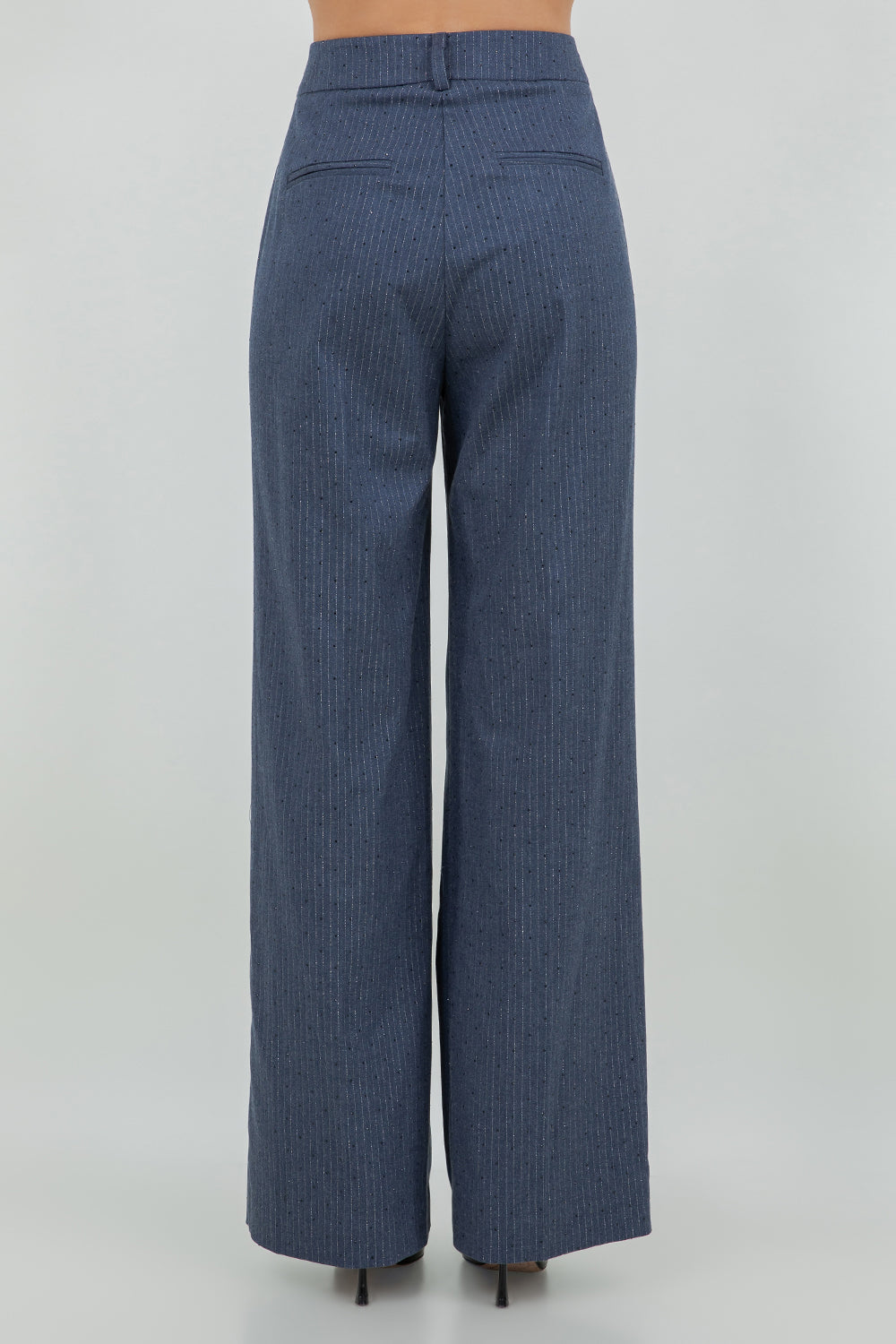 RHINESTONE EMBOSSED PINSTRIPE TROUSER PANTS - Whiteroom+Cactus