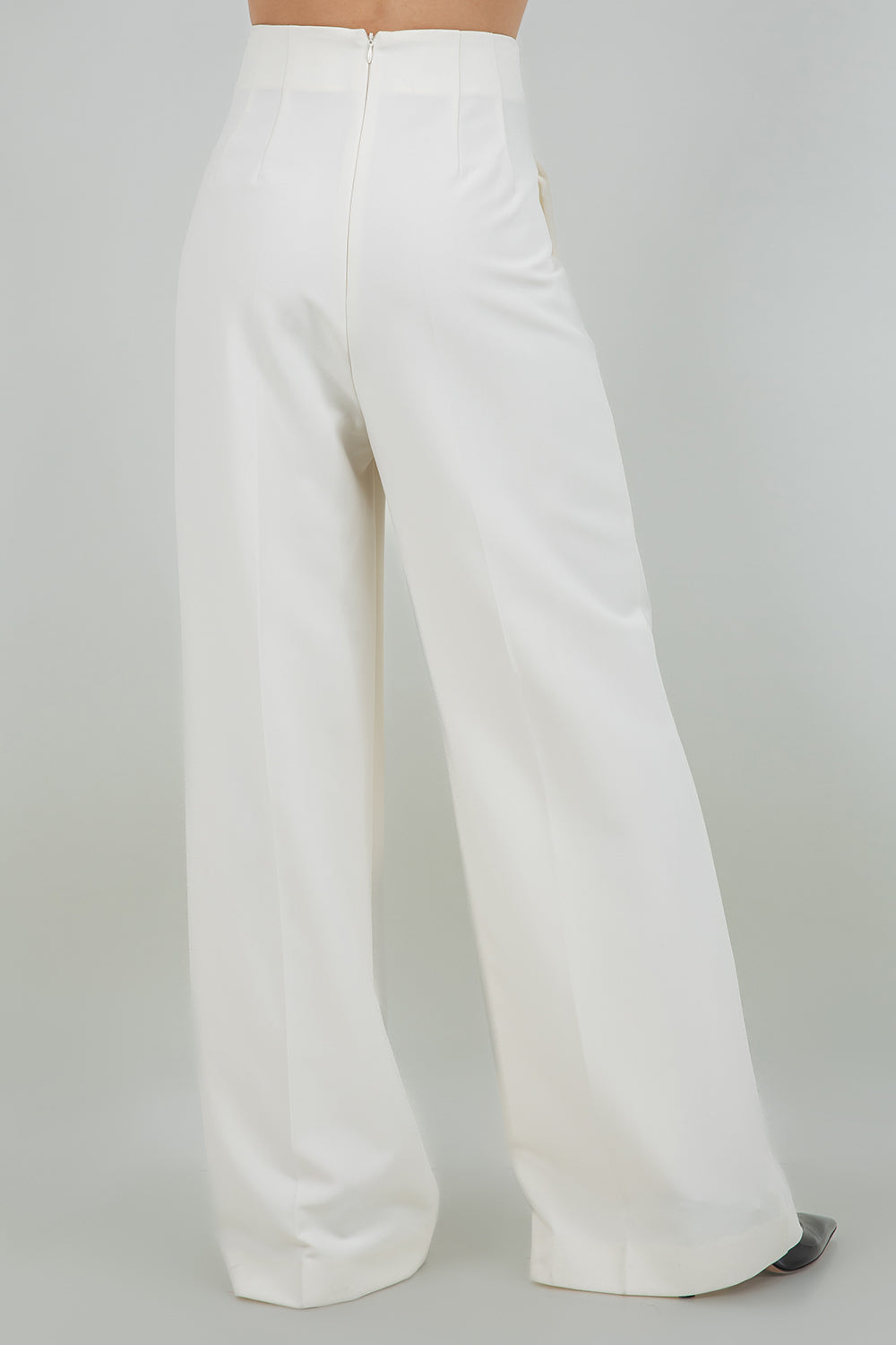 CROSSOVER HIGH WAIST PLEATED SOFT TROUSERS